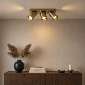 Laagste prijs - Artdelight 3-lichts opbouwspotMegano goud richtbaar - PL MEGANO3 MG