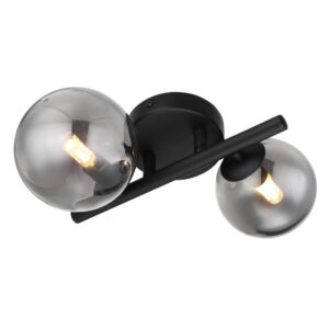 Laagste prijs - Globo Zwarte wandlampRiha 2-lichts - 56133-2W